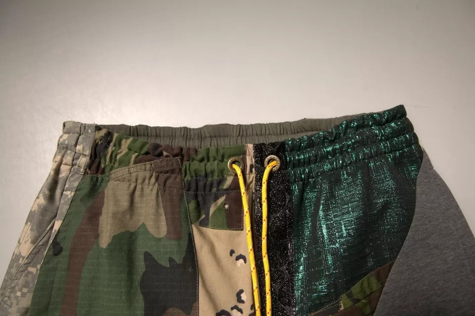 Pantalones deportivos de algodón con parches multicolores