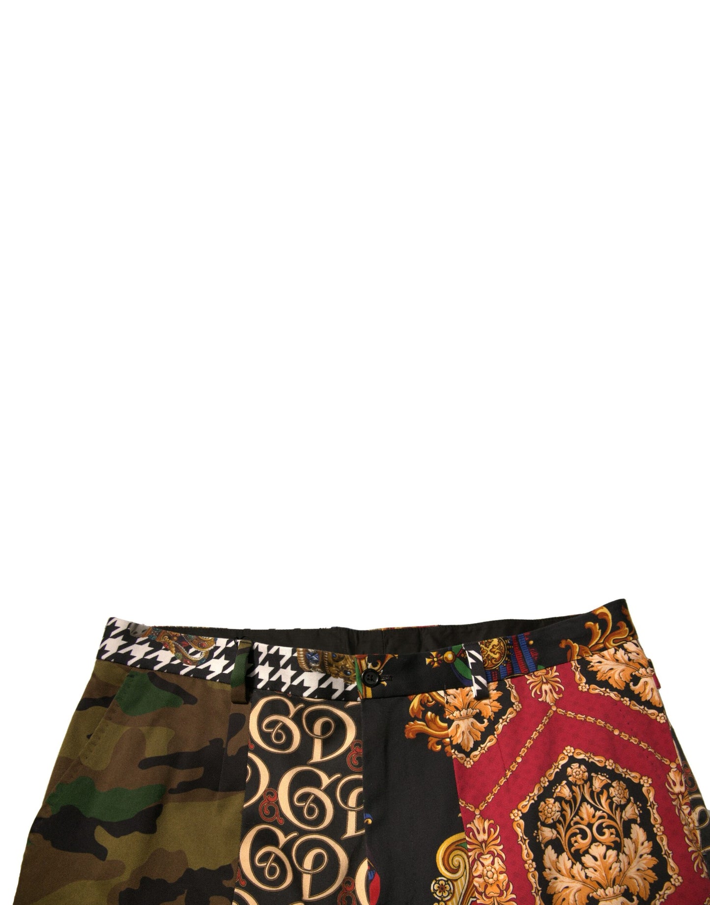 Pantalones de vestir para hombre con parches multicolores