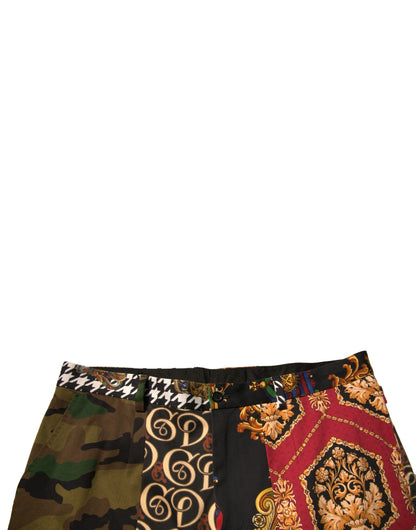 Pantalones de vestir para hombre con parches multicolores