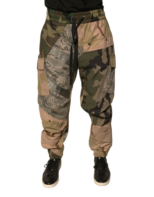 Pantalones deportivos de camuflaje multicolor