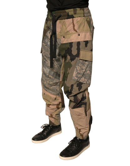 Pantalones deportivos de camuflaje multicolor