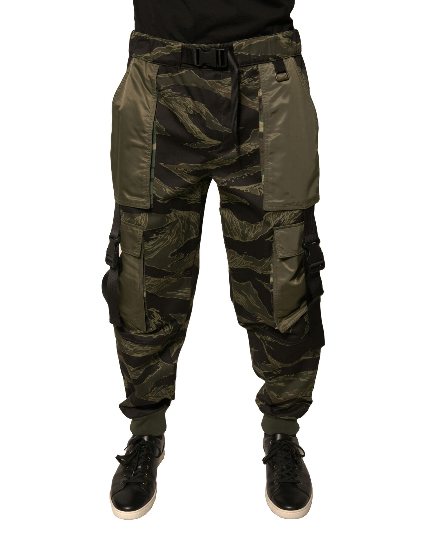 Pantalones cargo deportivos de algodón verde