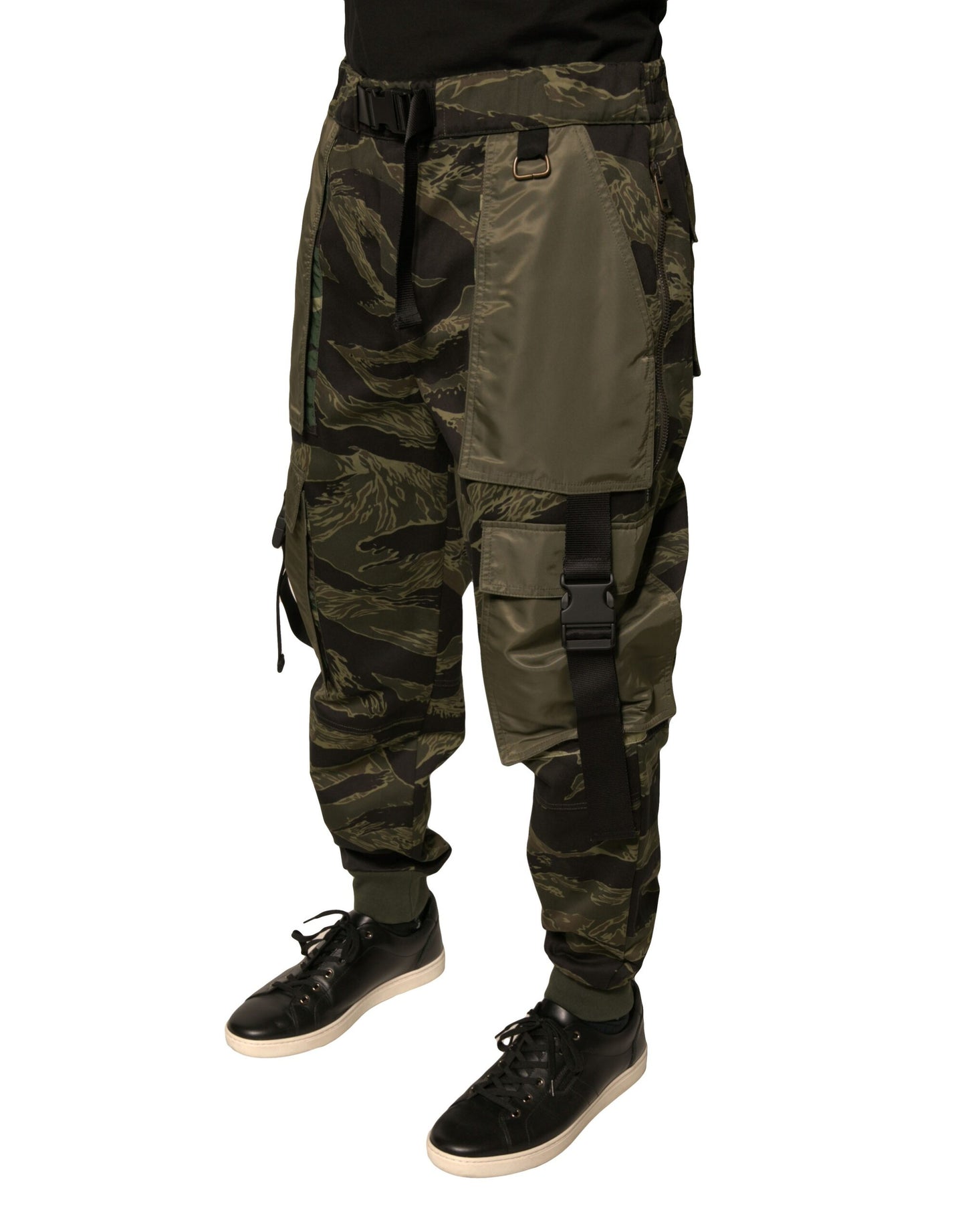 Pantalones cargo deportivos de algodón verde