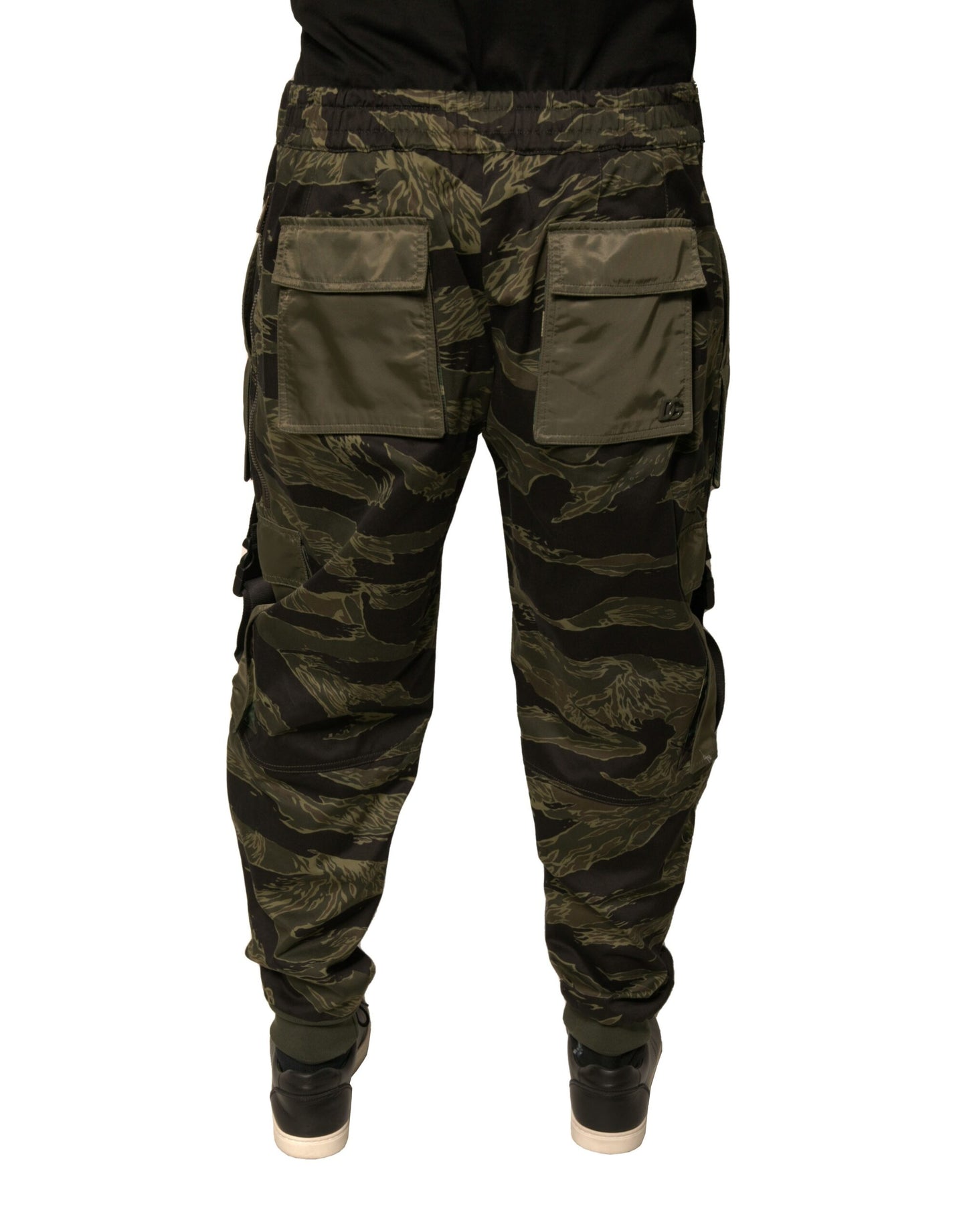 Pantalones cargo deportivos de algodón verde