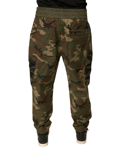 Pantalones deportivos cargo de camuflaje multicolor