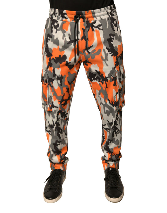 Pantalones cargo jogger con camuflaje multicolor