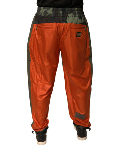 Pantalones cargo deportivos con estampado de camuflaje multicolor