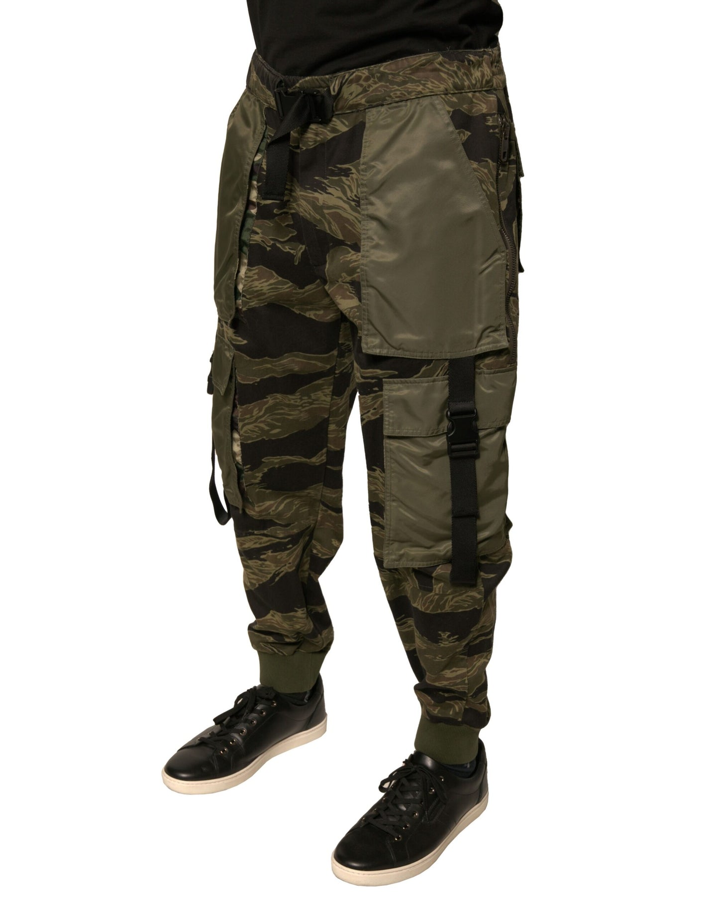 Pantalones cargo deportivos de algodón verde