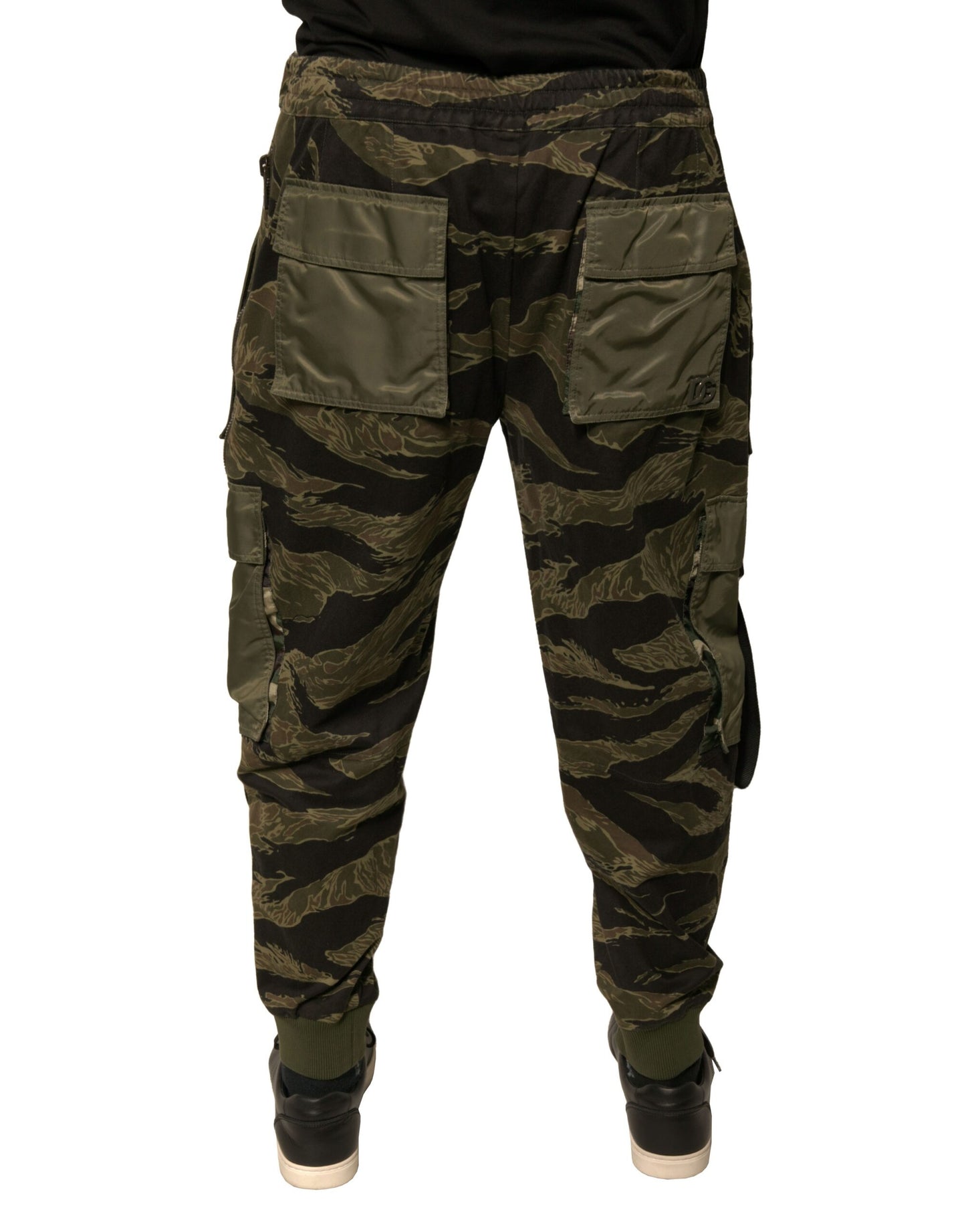 Pantalones cargo deportivos de algodón verde