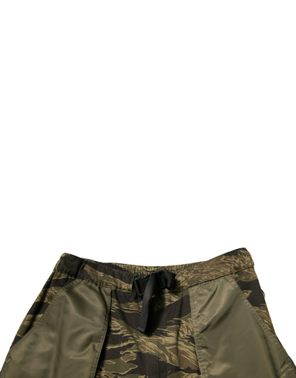Pantalones cargo deportivos de algodón verde