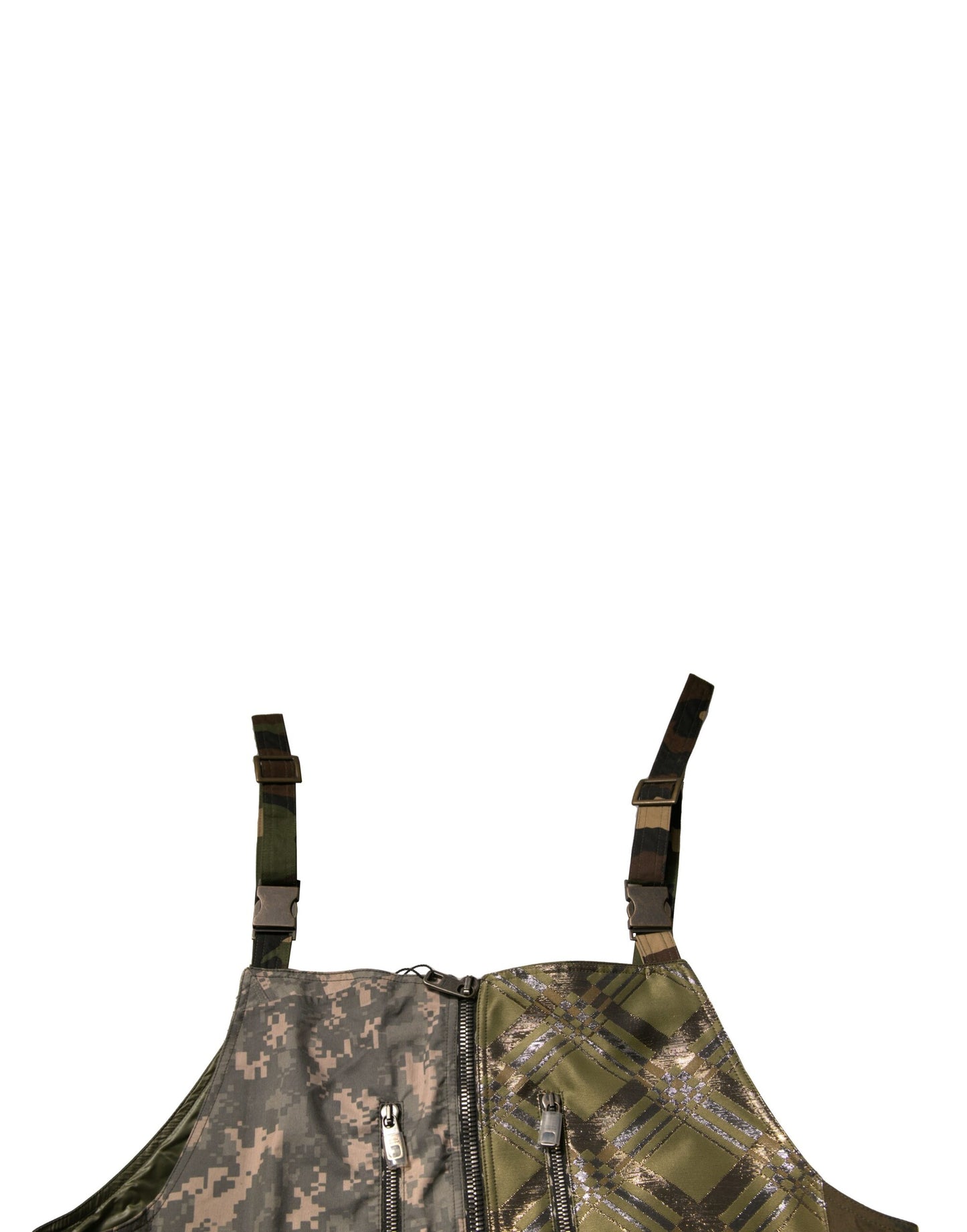 Pantalones de camuflaje con parches multicolores