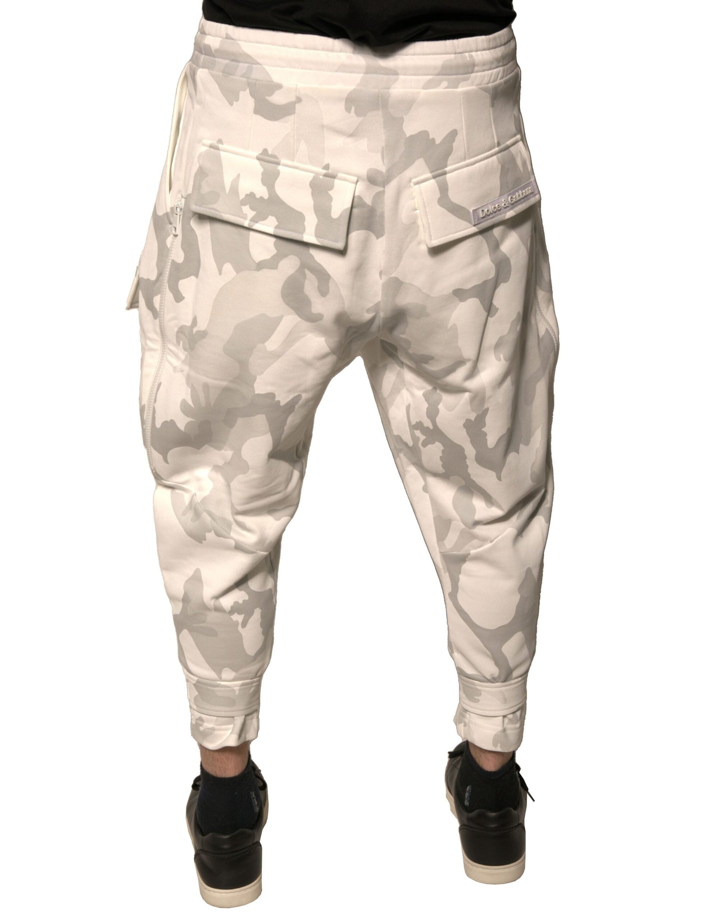 Pantalones cargo deportivos de camuflaje blanco