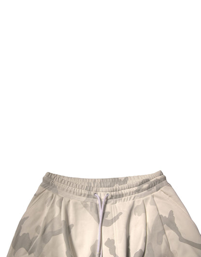 Pantalones cargo deportivos de camuflaje blanco