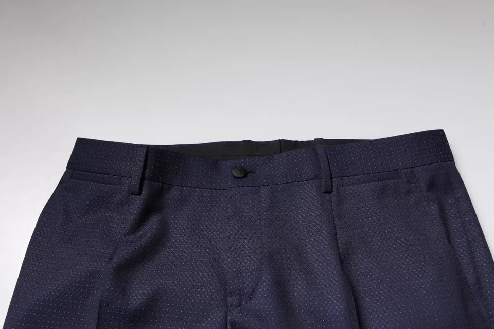 Pantalones de vestir de algodón azul oscuro para hombre