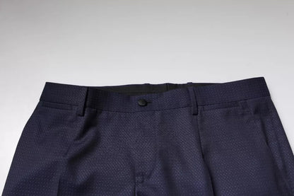 Pantalones de vestir de algodón azul oscuro para hombre