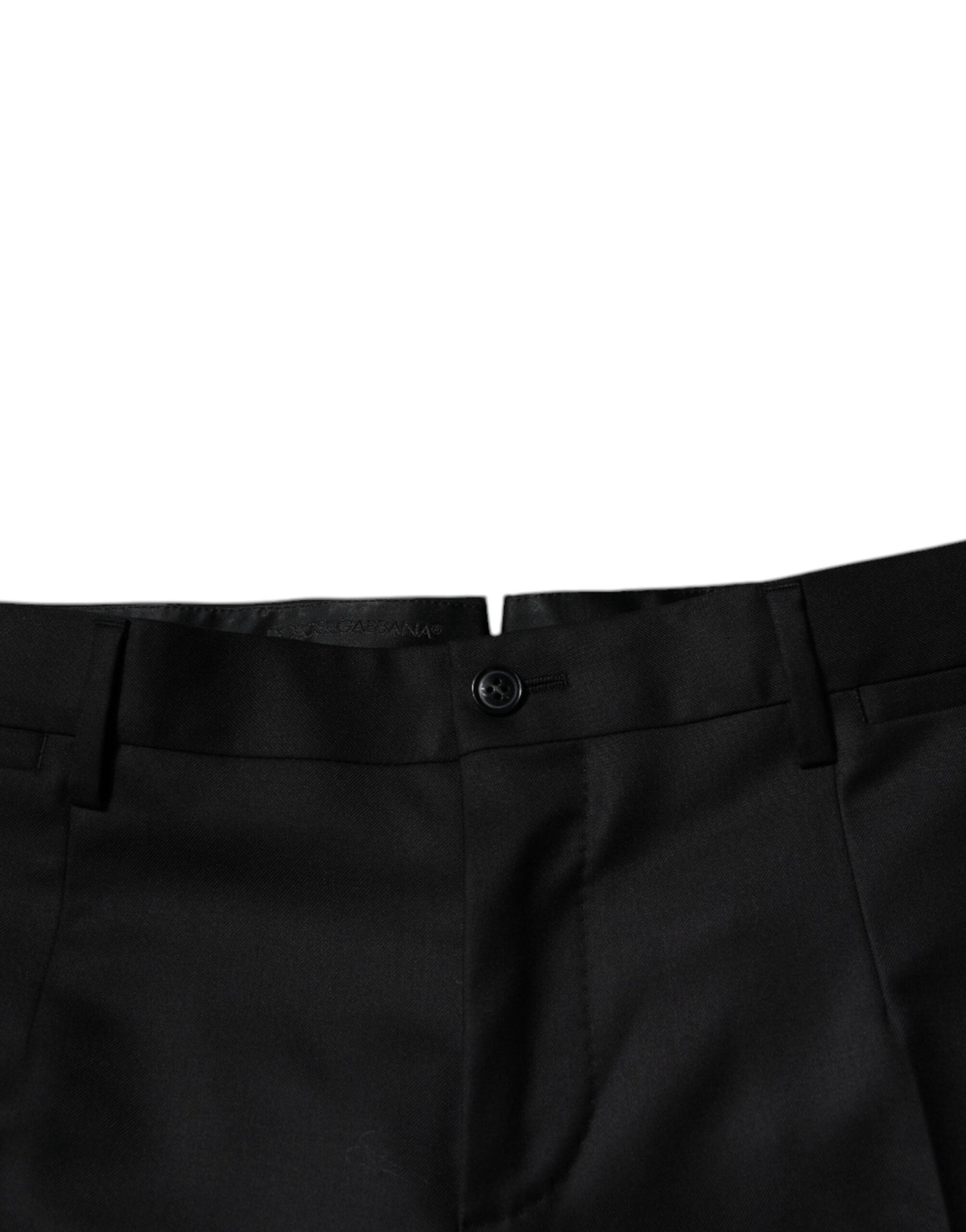 Pantalones de vestir formales cónicos de lana negra