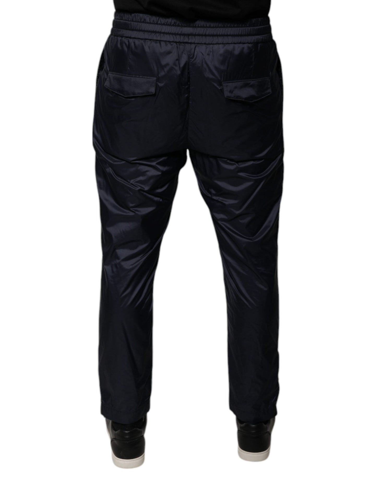 Pantalones deportivos ajustados de algodón azul oscuro