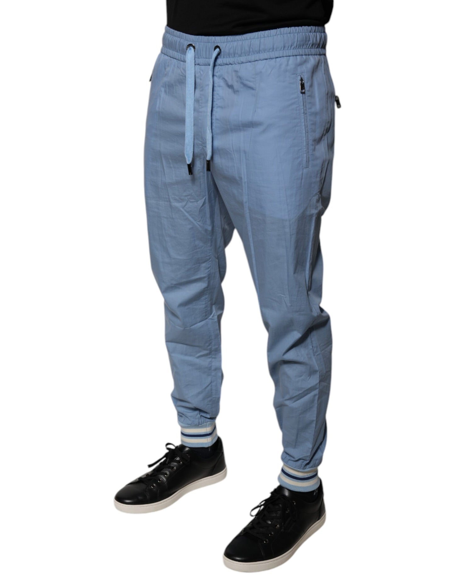 Pantalones deportivos de algodón azul para correr