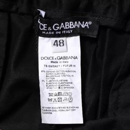 Pantalones deportivos ajustados de algodón elástico negro