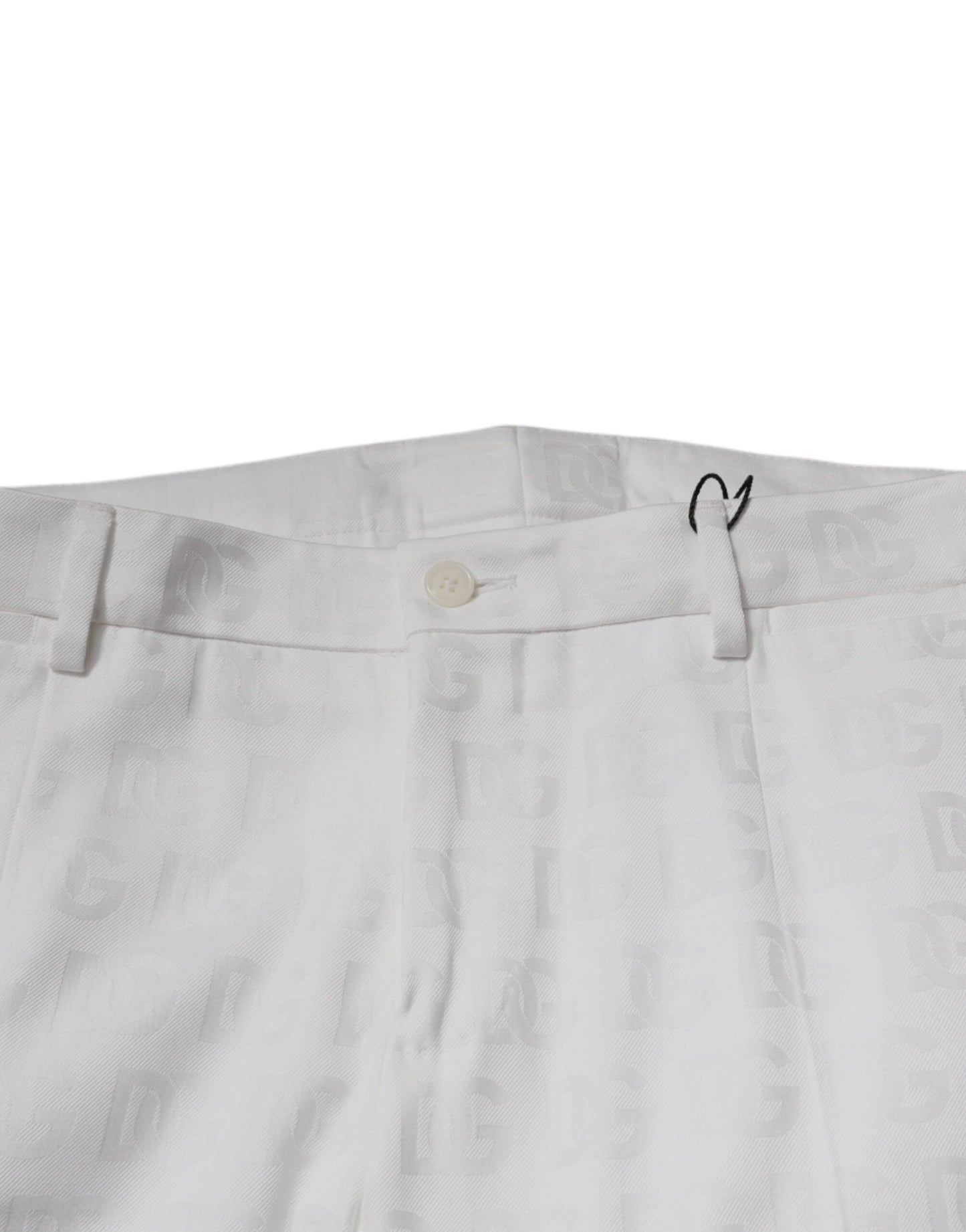 Pantalones de vestir formales cónicos de algodón blanco