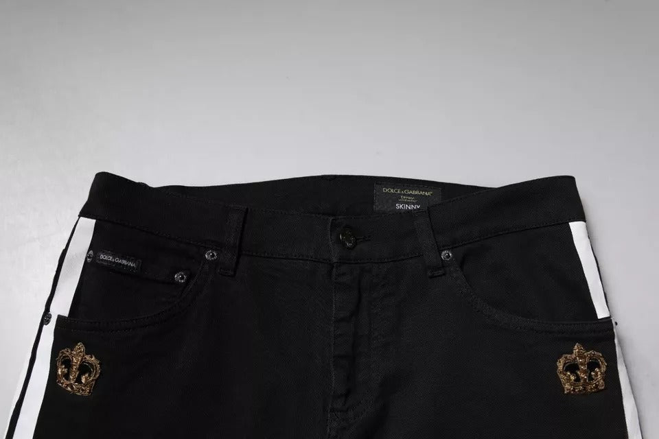 Vaqueros ajustados con forro blanco de Black Crown