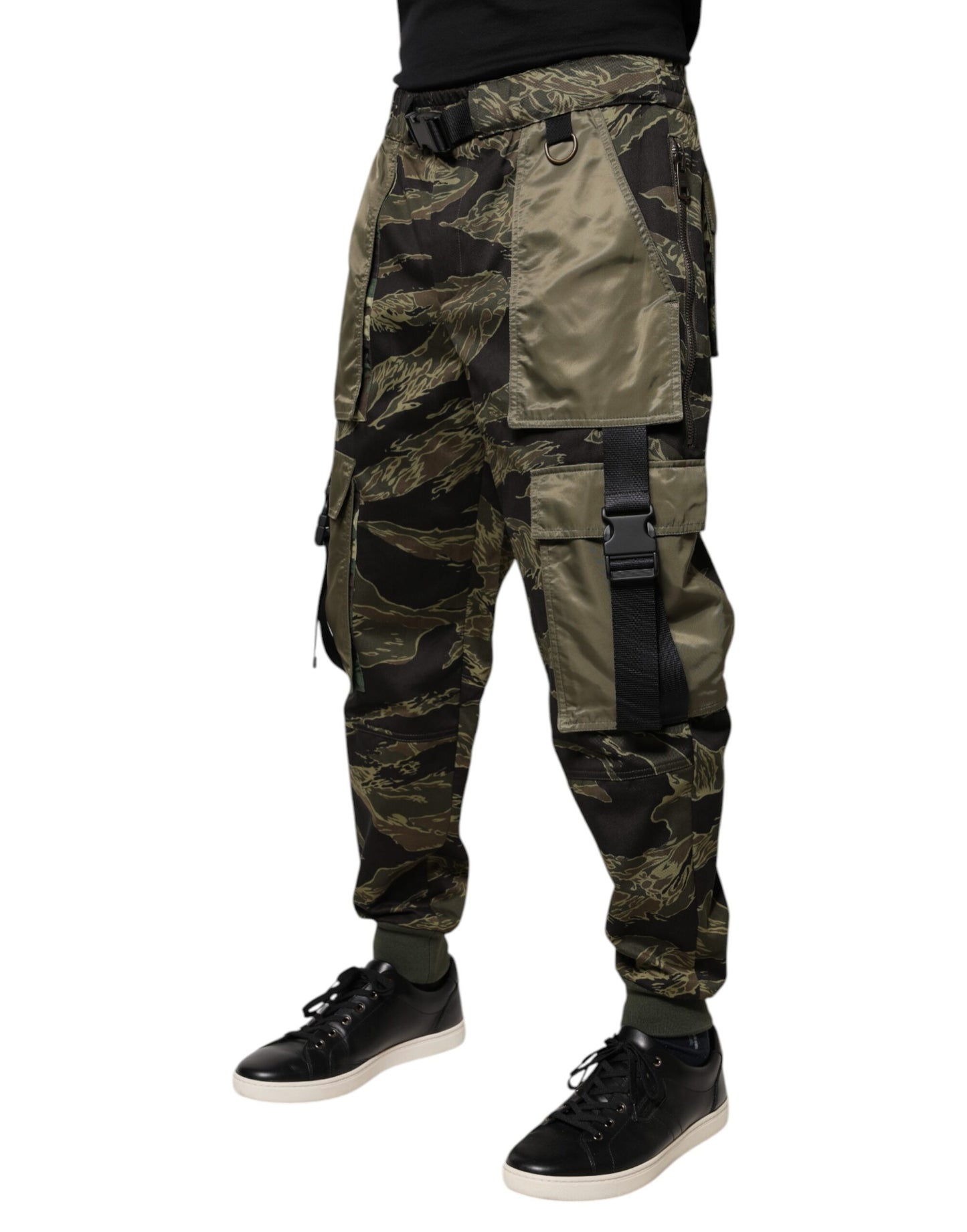 Pantalones cargo deportivos de algodón verde