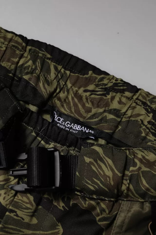 Pantalones cargo deportivos de algodón verde