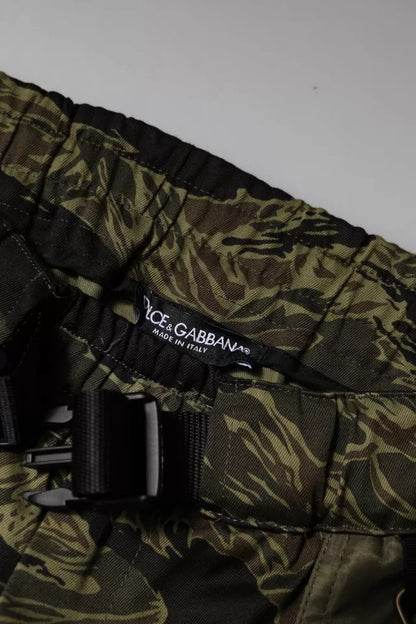 Pantalones cargo deportivos de algodón verde