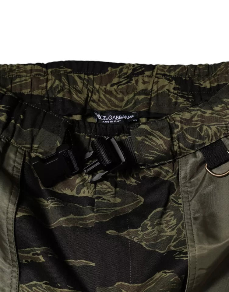 Pantalones cargo deportivos de algodón verde