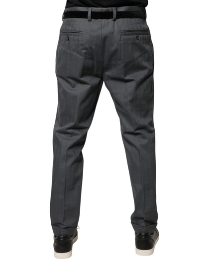 Pantalones de vestir formales grises de corte cónico