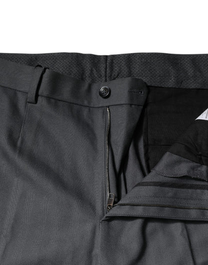 Pantalones de vestir formales grises de corte cónico