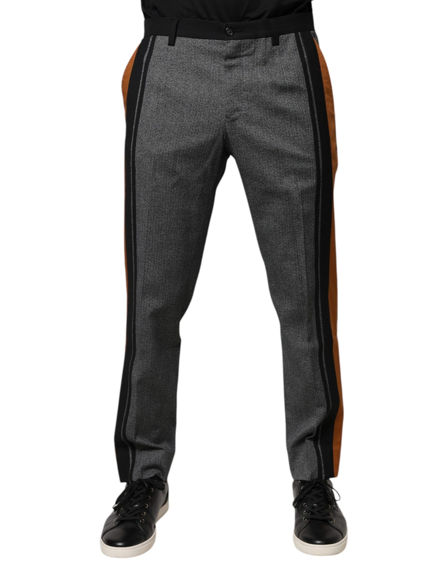 Pantalones formales de vestir cónicos de algodón multicolor