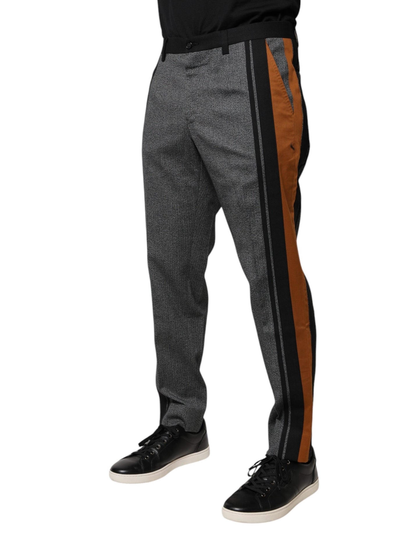 Pantalones formales de vestir cónicos de algodón multicolor