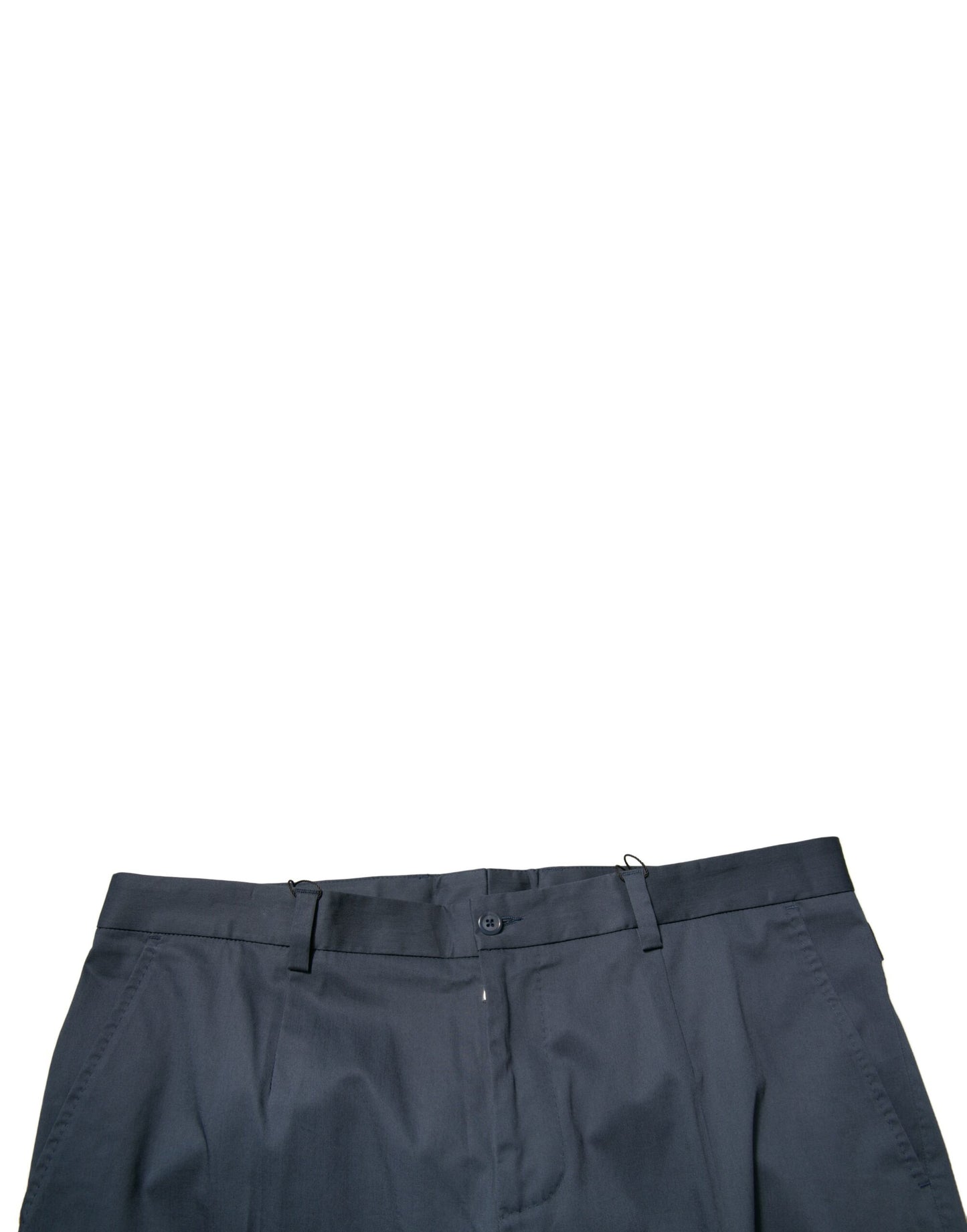 Pantalones de vestir ajustados de algodón elástico azul oscuro para hombre
