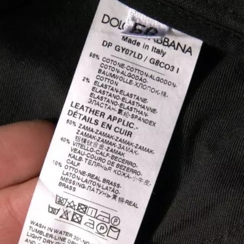 Vaqueros ajustados de algodón con logotipo roto en negro