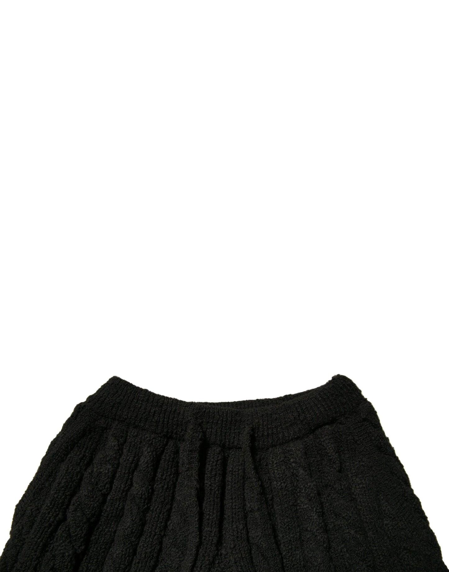 Pantalones pitillo de punto de lana negra