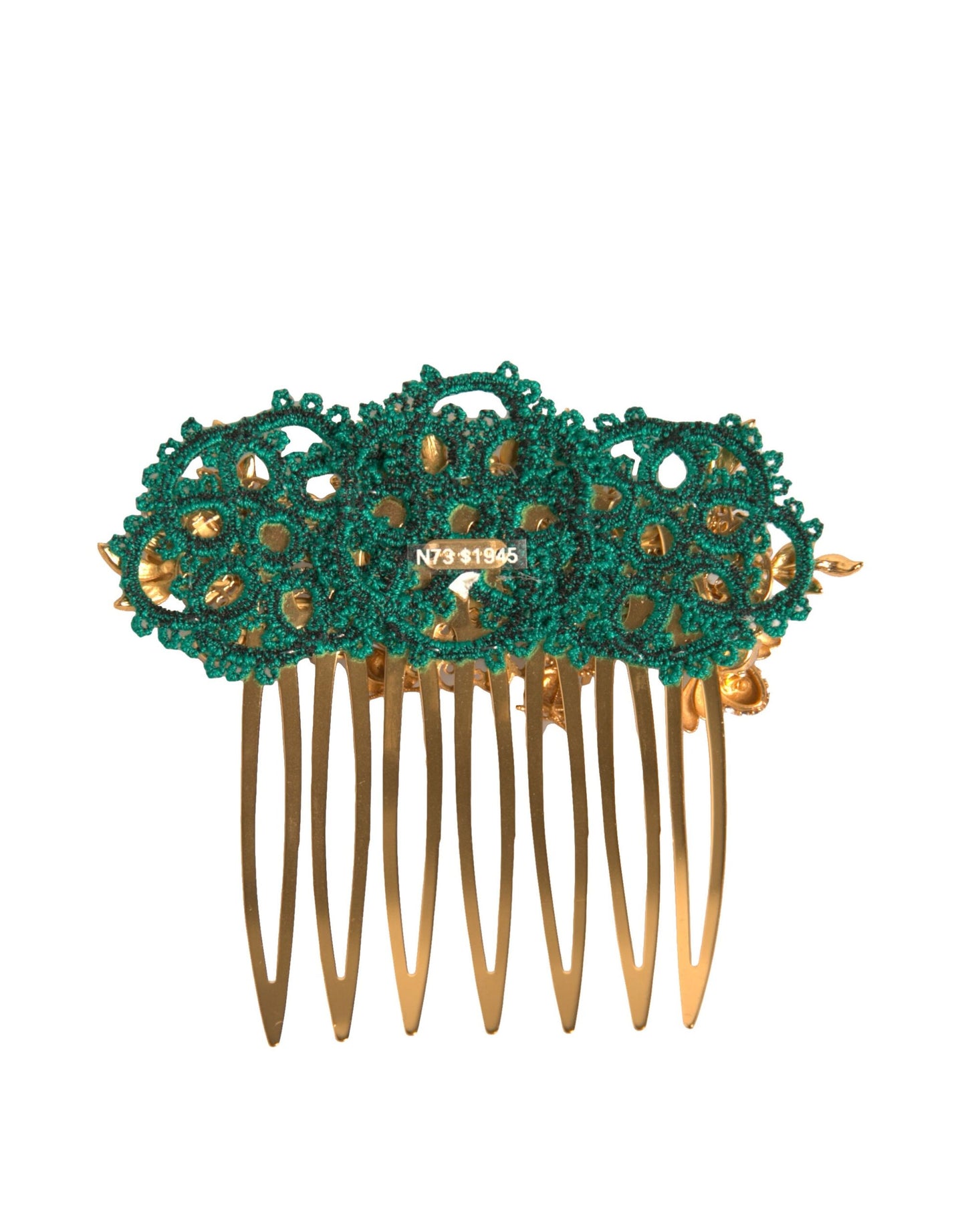 Peine para el cabello con cristales de latón dorado