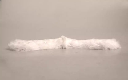 Bufanda chal de piel blanca con cuello de hombro