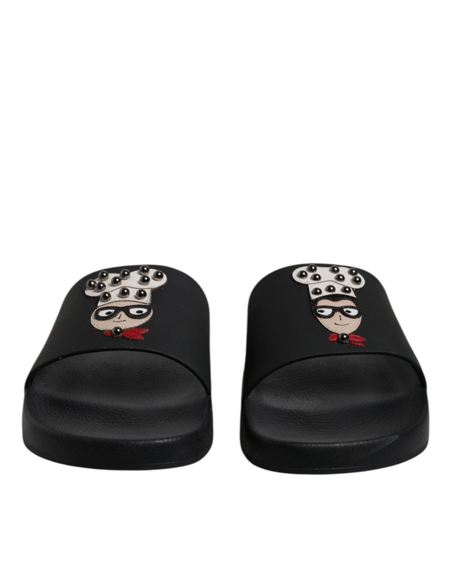 Sandalias de cuero negro tipo chanclas, zapatos de playa