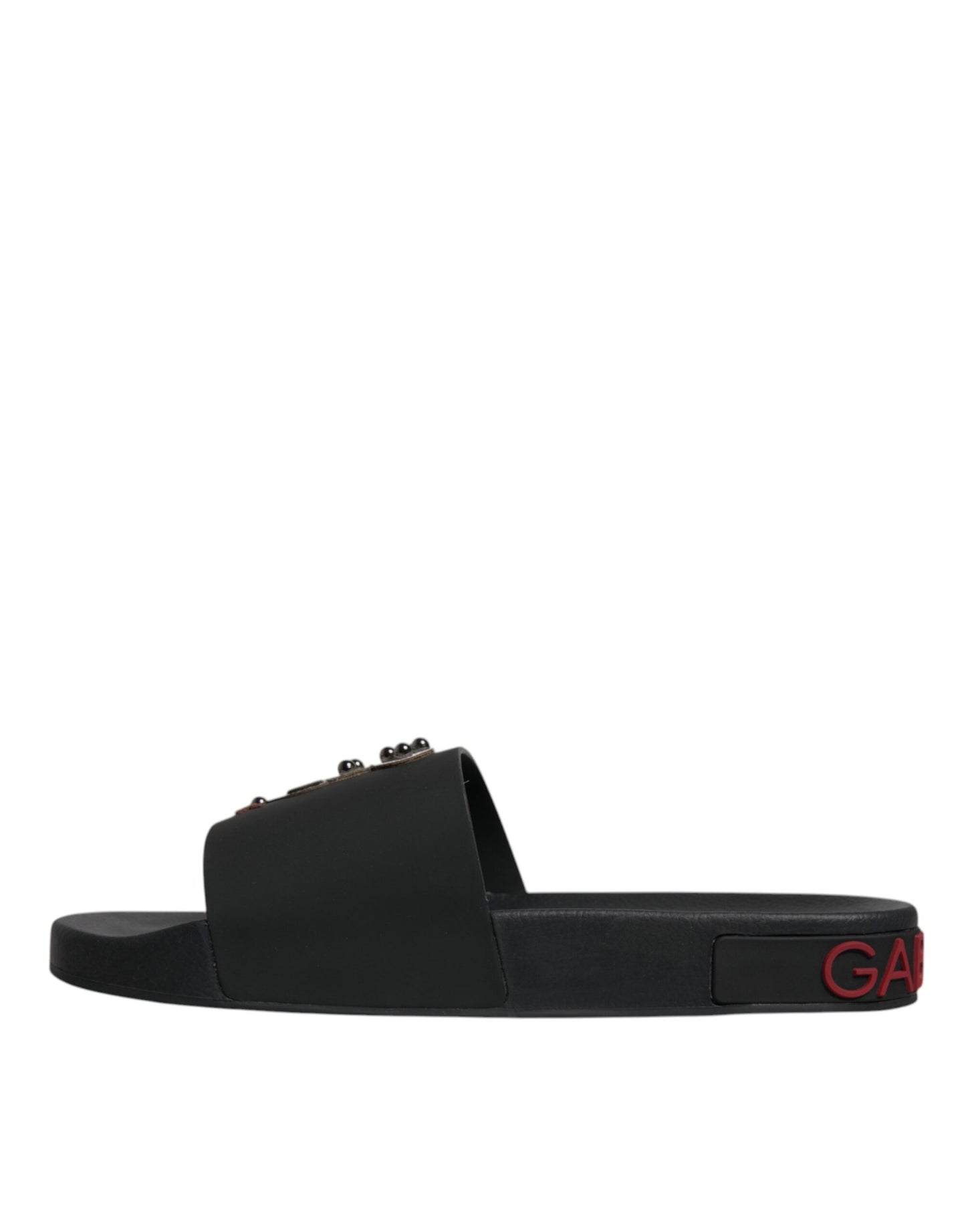Sandalias de cuero negro tipo chanclas, zapatos de playa