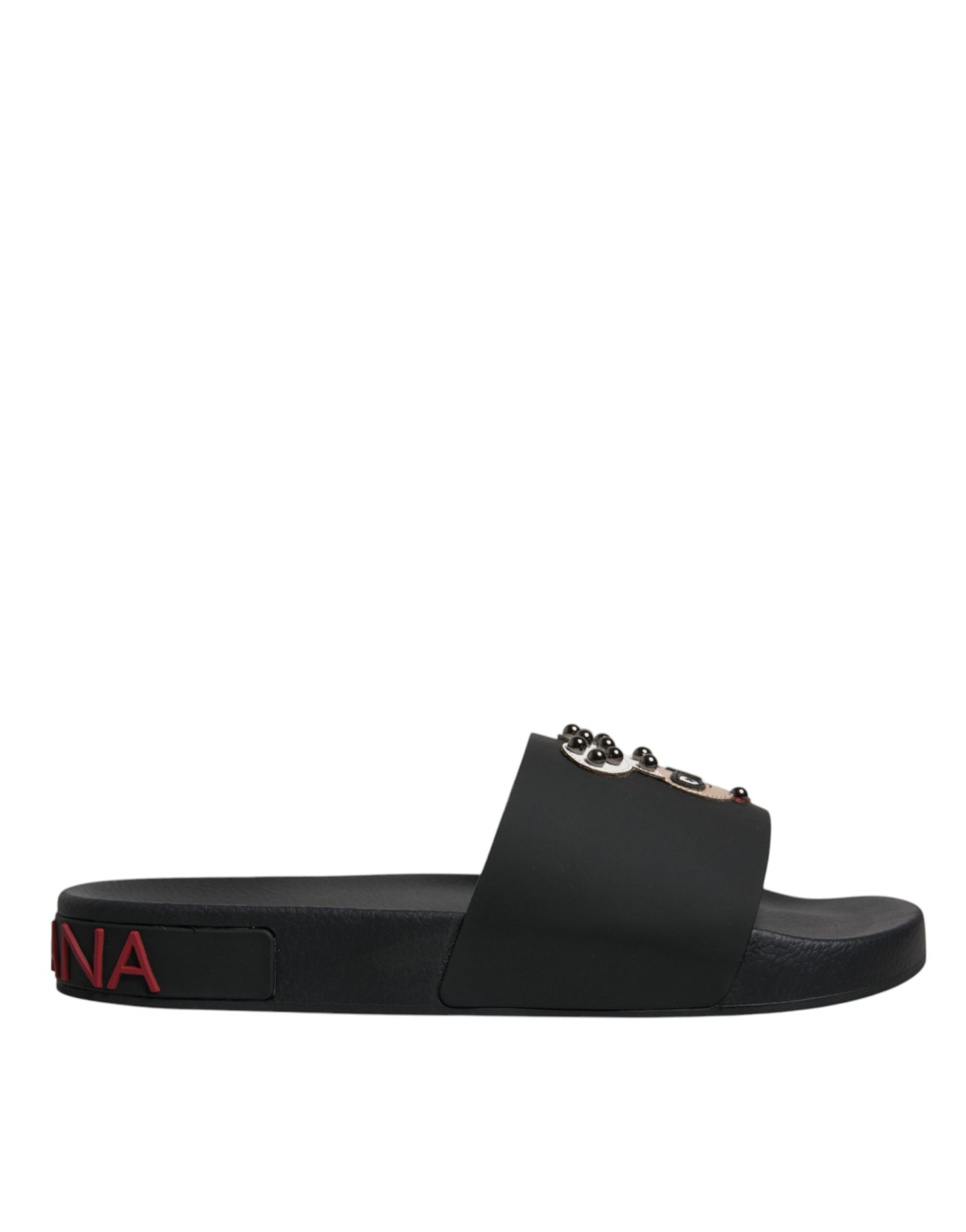 Sandalias de cuero negro tipo chanclas, zapatos de playa