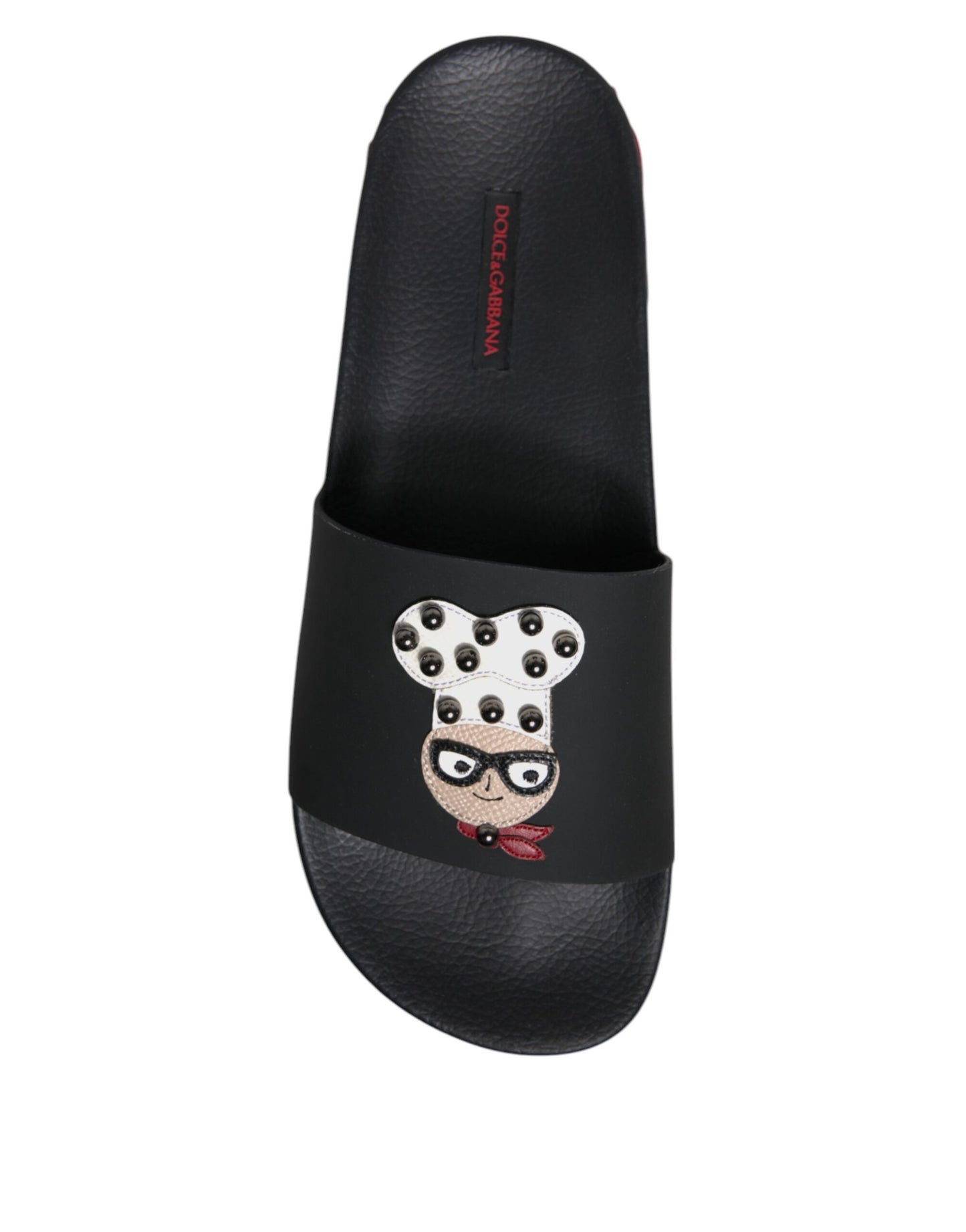 Sandalias de cuero negro tipo chanclas, zapatos de playa