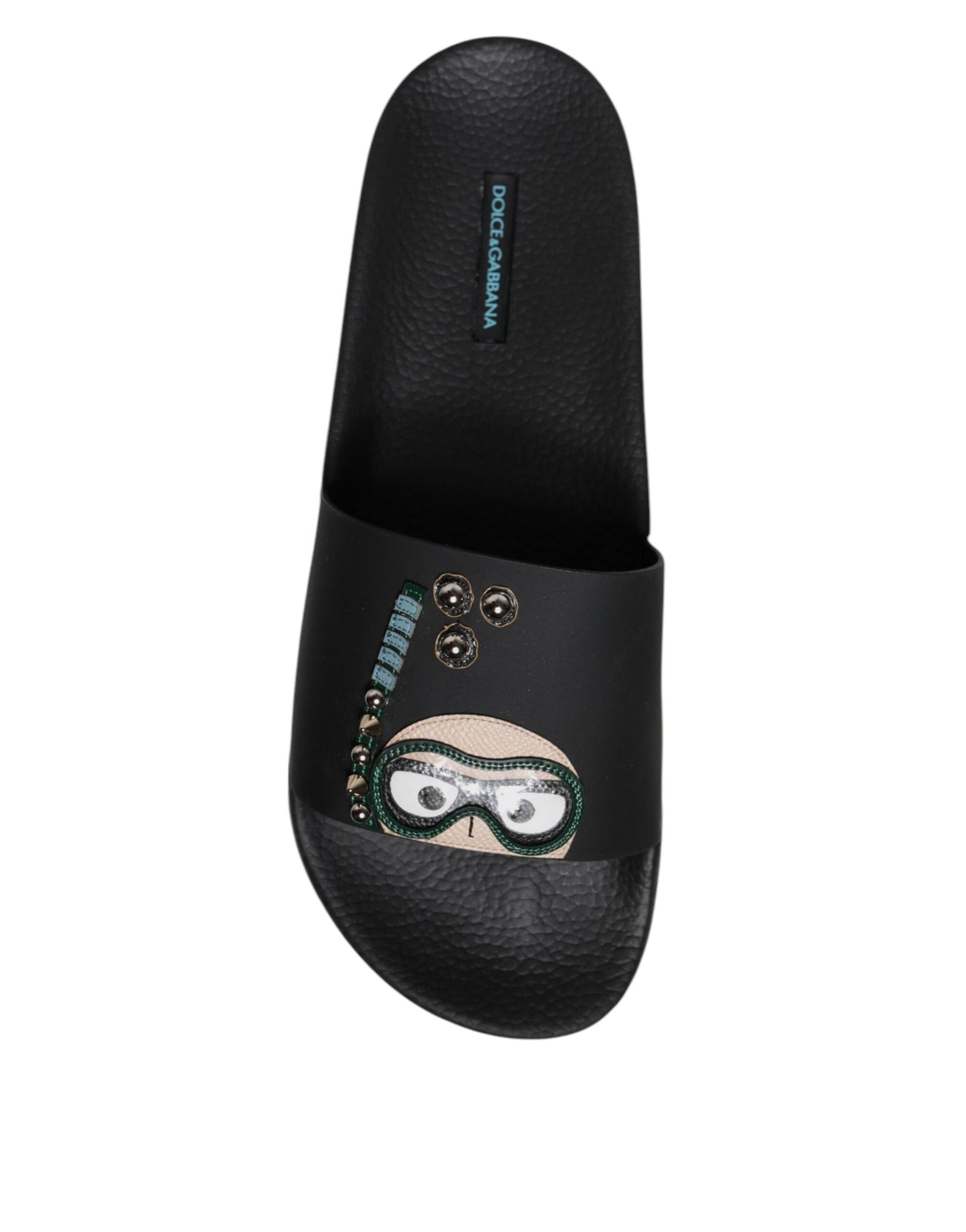 Sandalias negras de cuero para buzos, chanclas, zapatos de playa