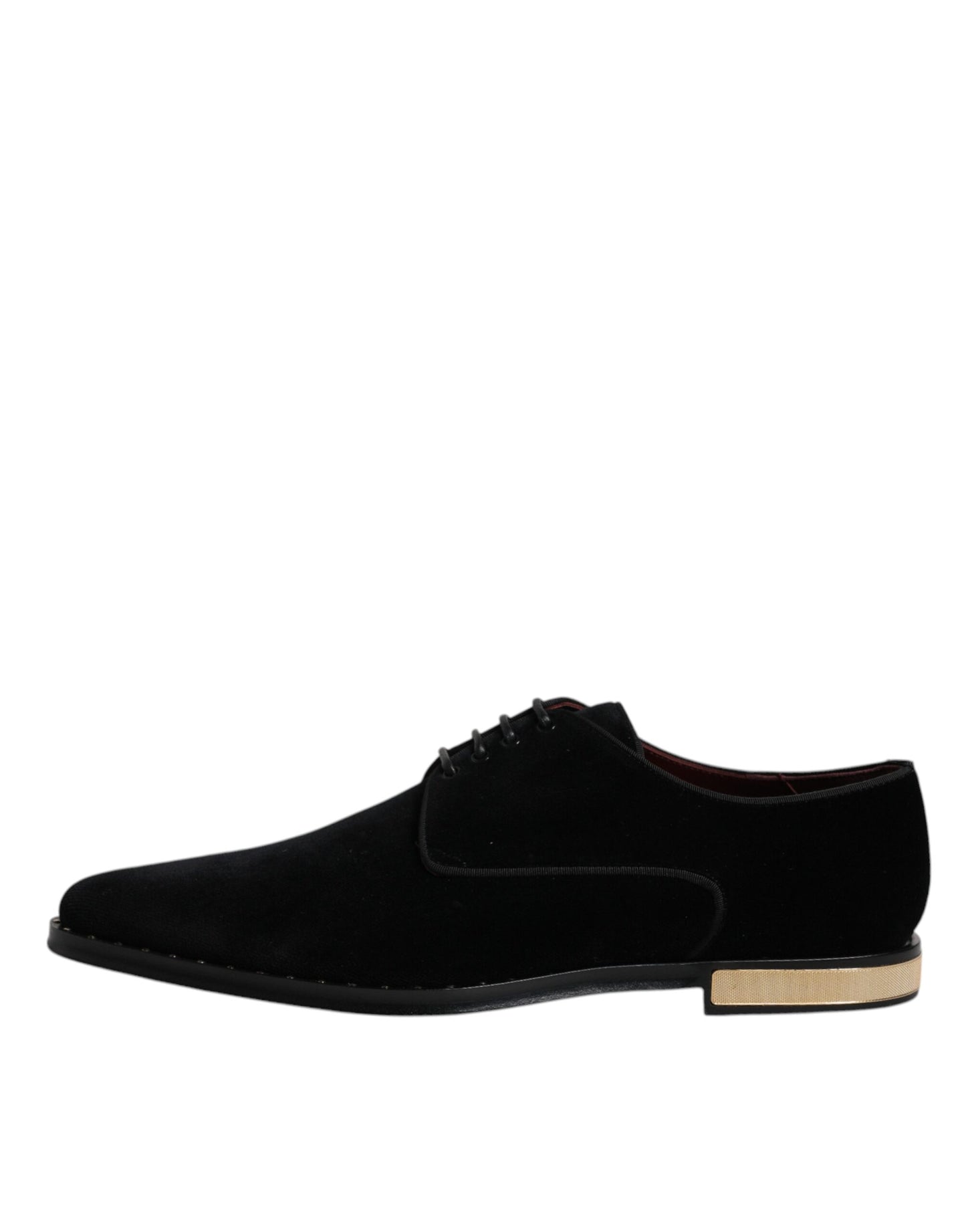 Zapatos Derby de algodón y terciopelo negro con cordones