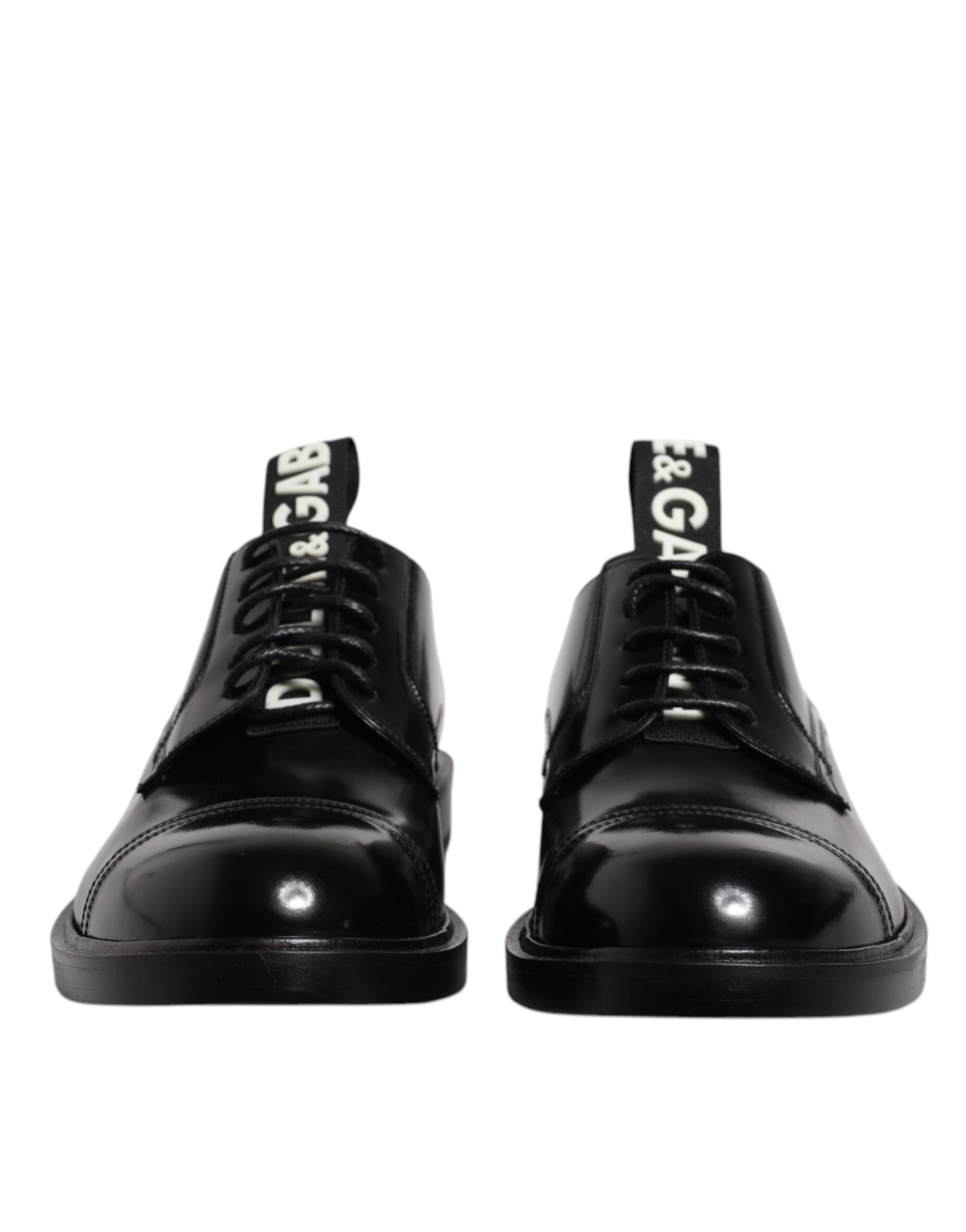 Zapatos de vestir formales Derby de charol negro con cordones