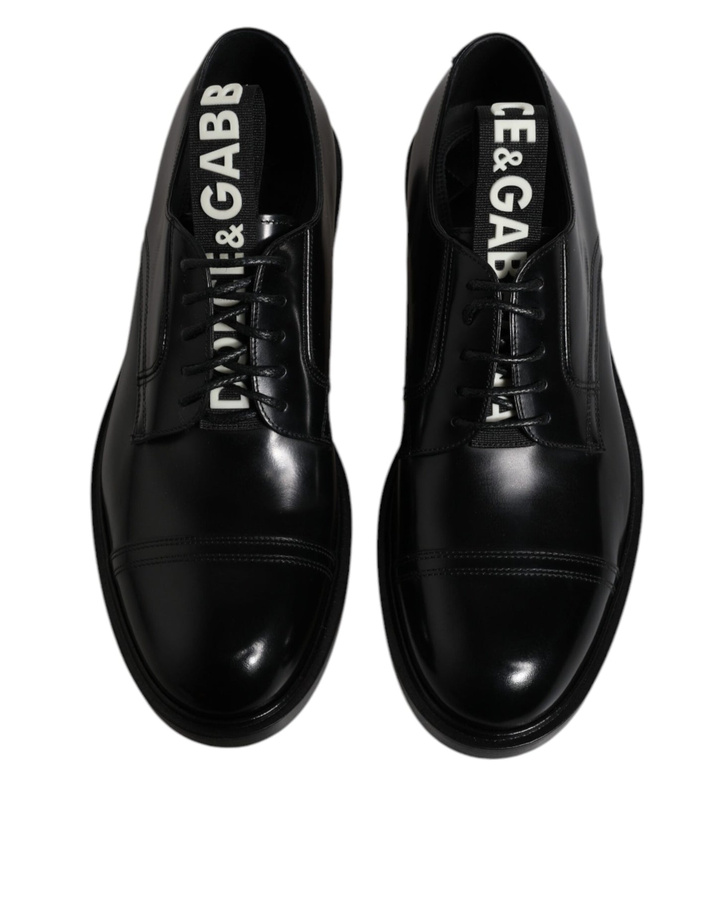 Zapatos de vestir formales Derby de charol negro con cordones