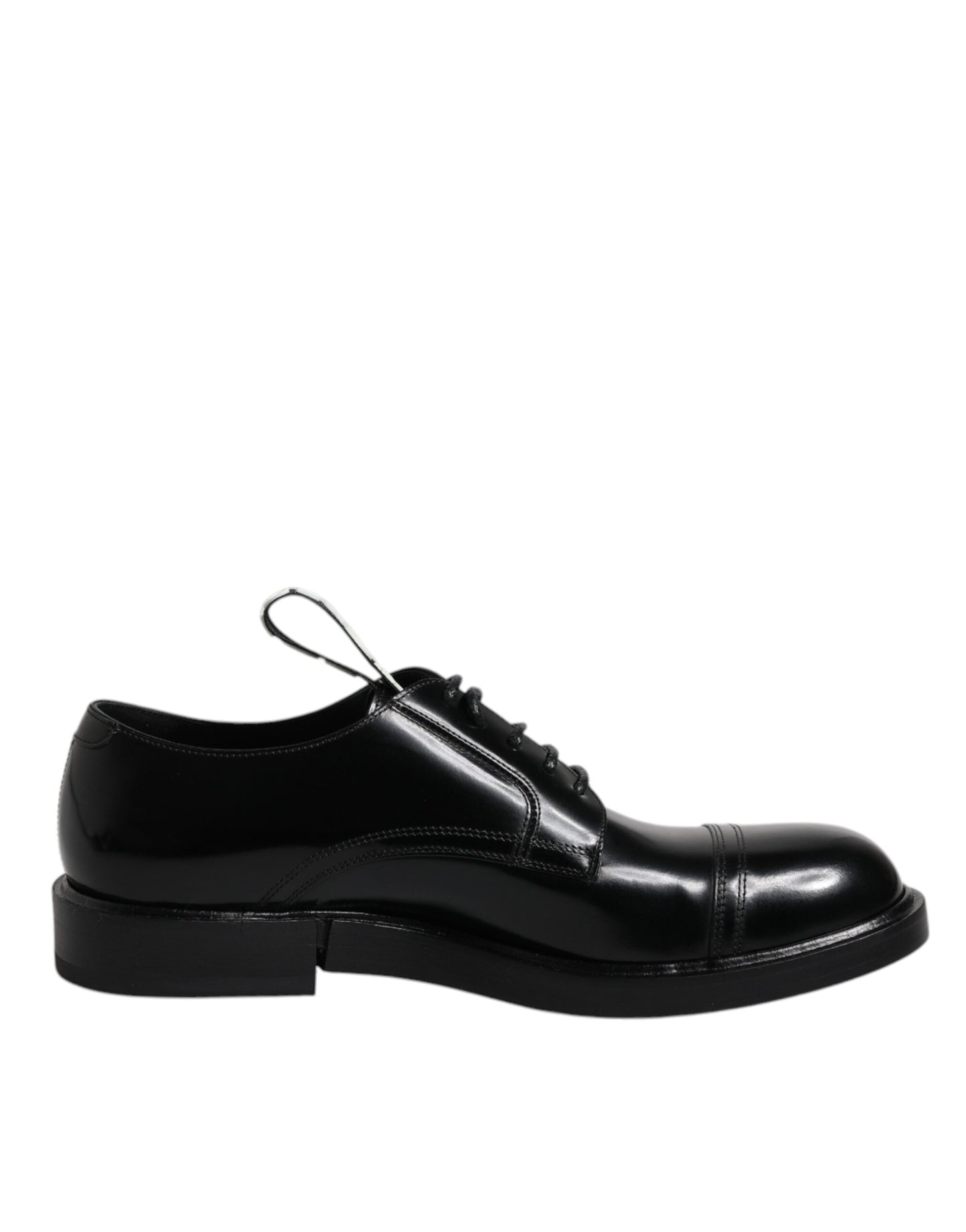 Zapatos de vestir formales Derby de charol negro con cordones