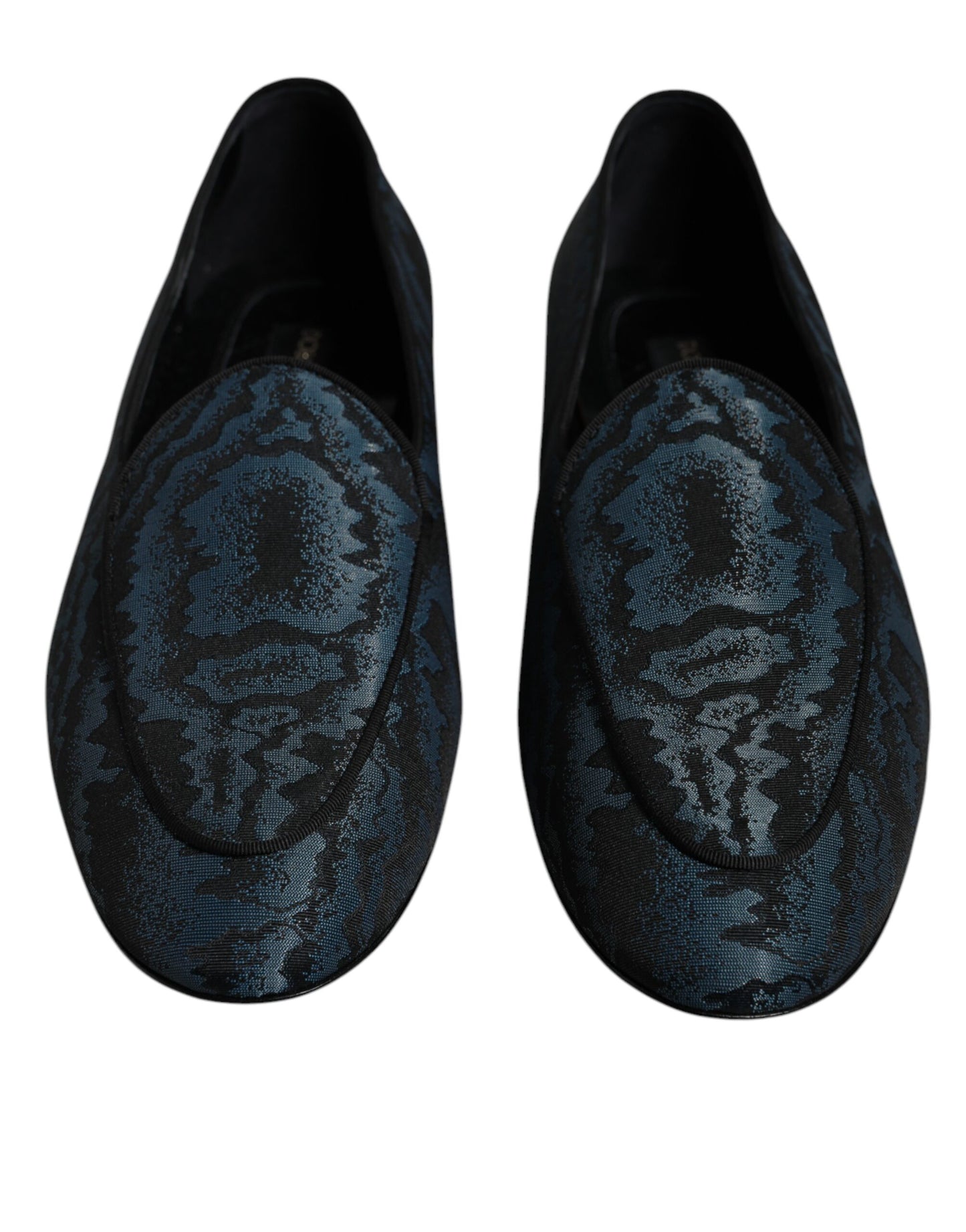 Zapatos de vestir planos azules y negros para hombre