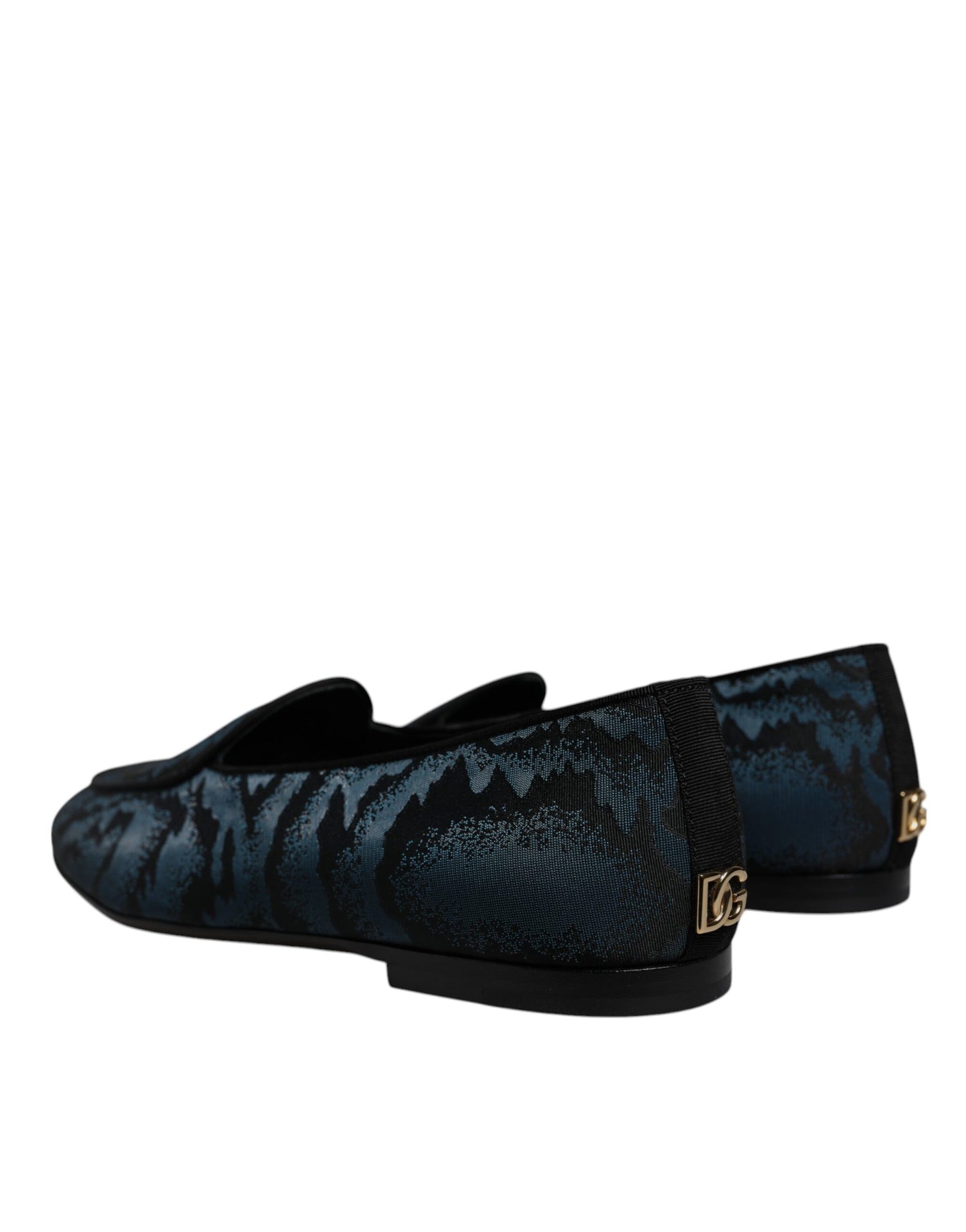 Zapatos de vestir planos azules y negros para hombre