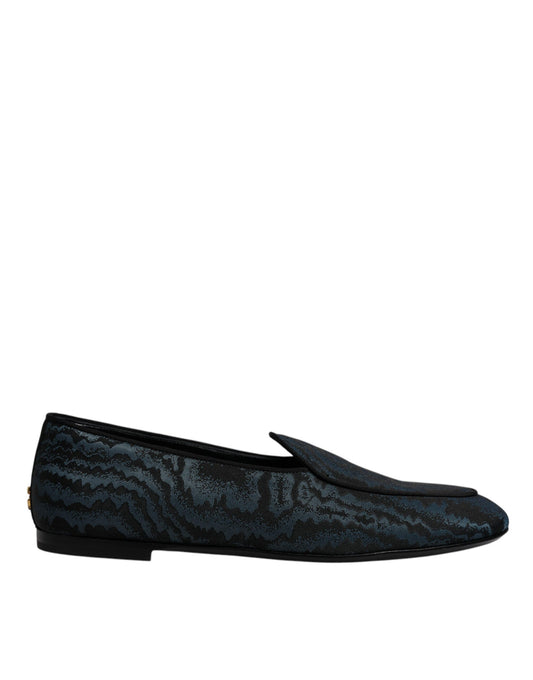 Zapatos de vestir planos azules y negros para hombre